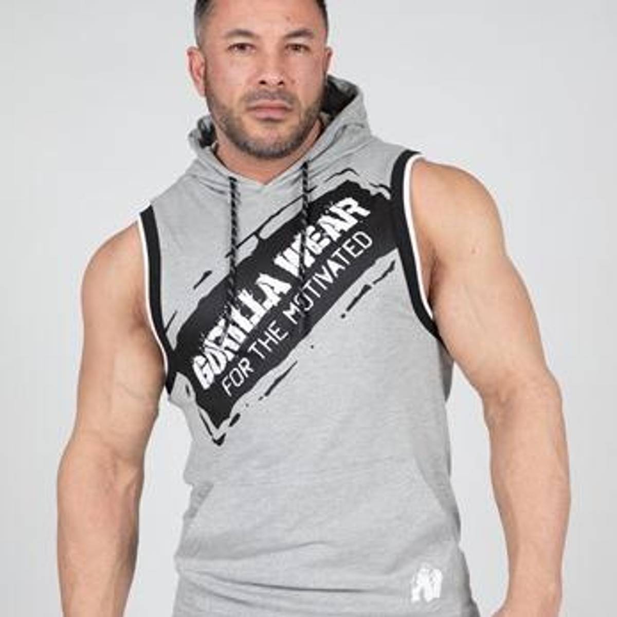 Loretto Hooded Tank Top, Gray Melange