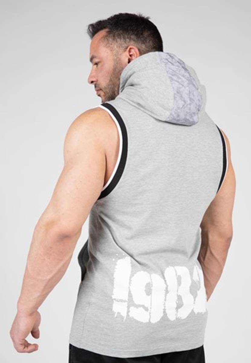 Loretto Hooded Tank Top, Gray Melange - Bilde 2