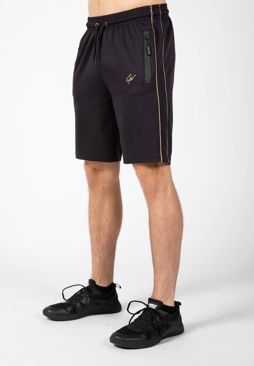 Wenden Track Shorts, Black/Gold
